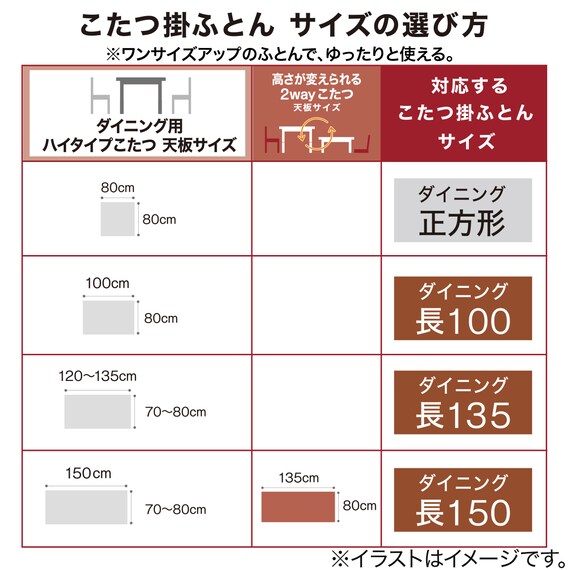 リバーシブルこたつ掛ふとん 長方形(RE2511 BR/BE) 3枚目画像