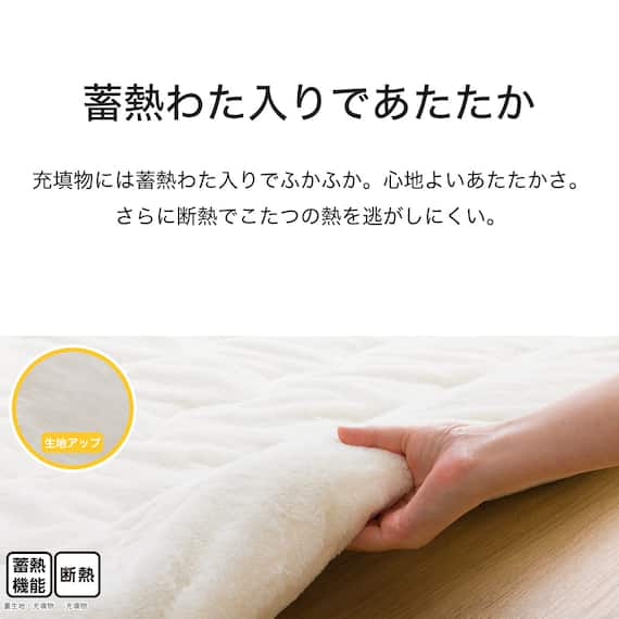 断熱こたつ掛ふとん 大判(Nウォーム アイボリー RB2510) 6枚目画像
