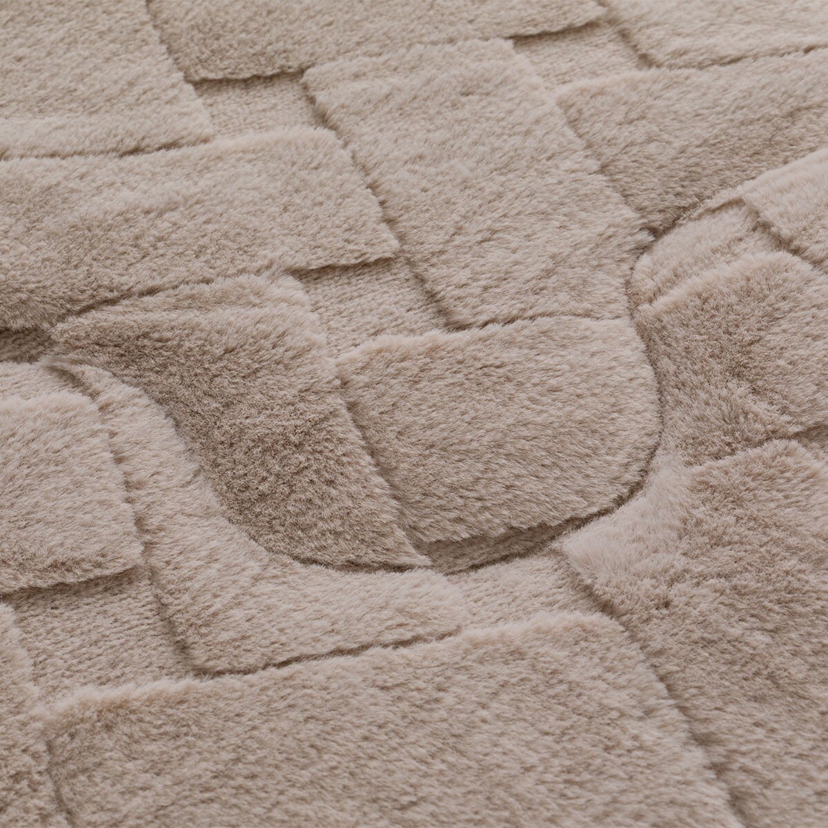 断熱こたつ掛ふとん 大判(NウォームWSP モカ RU2518)ラビットファー