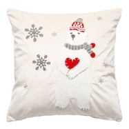 クッションカバー(ハートベア アイボリー gSCy10a)