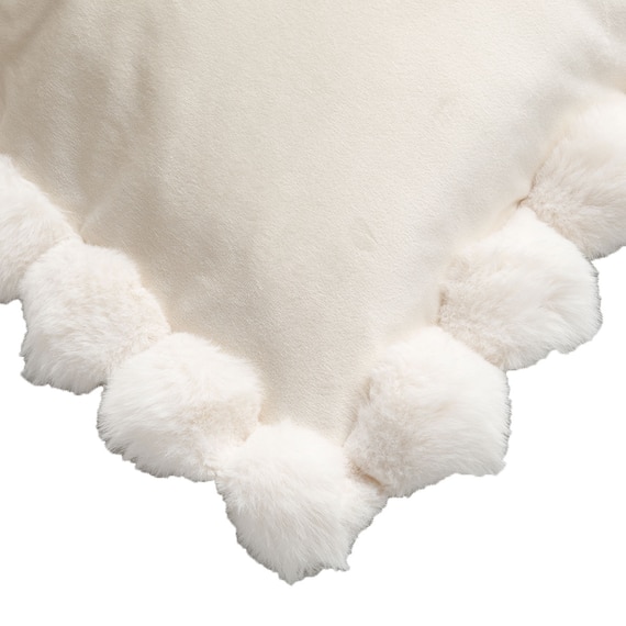 クッションカバー(スソPPファー アイボリー gSCy9a) 4枚目画像