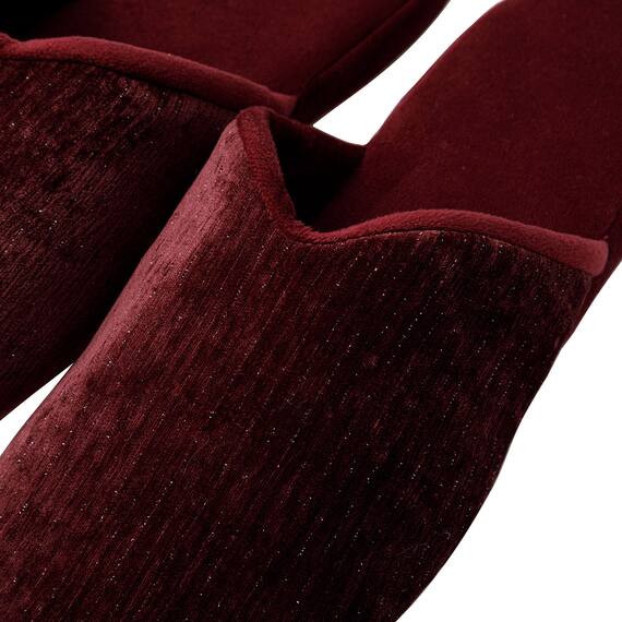 ルームシューズ(ラメベロア gRSn3a ダークローズ M) 3枚目画像