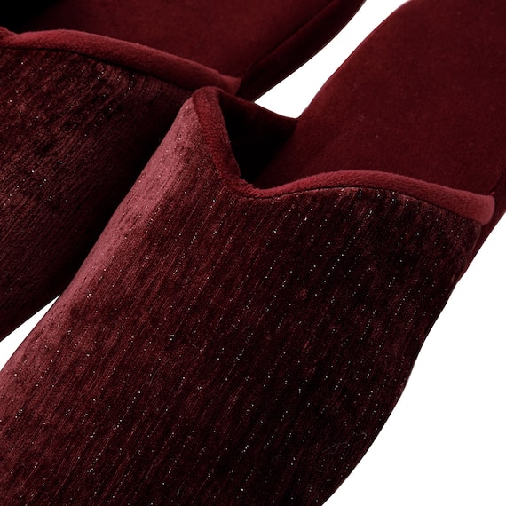 ルームシューズ(ラメベロア gRSn3a ダークローズ M) 3枚目画像