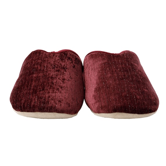 ルームシューズ(ラメベロア gRSn3a ダークローズ M) 4枚目画像