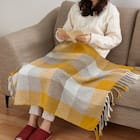 ひざ掛け チェック(CK2501 YE) 1枚目画像