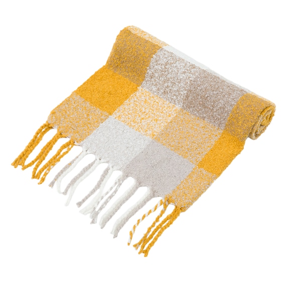 ひざ掛け チェック(CK2501 YE) 2枚目画像