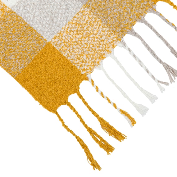 ひざ掛け チェック(CK2501 YE) 5枚目画像