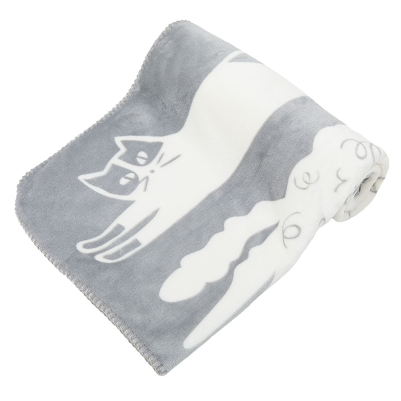 ひざ掛け サンビキネコサン(NK2501 GY) 2枚目画像