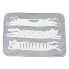 ひざ掛け サンビキネコサン(NK2501 GY) 4枚目画像