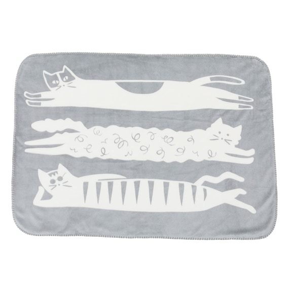 ひざ掛け サンビキネコサン(NK2501 GY) 4枚目画像