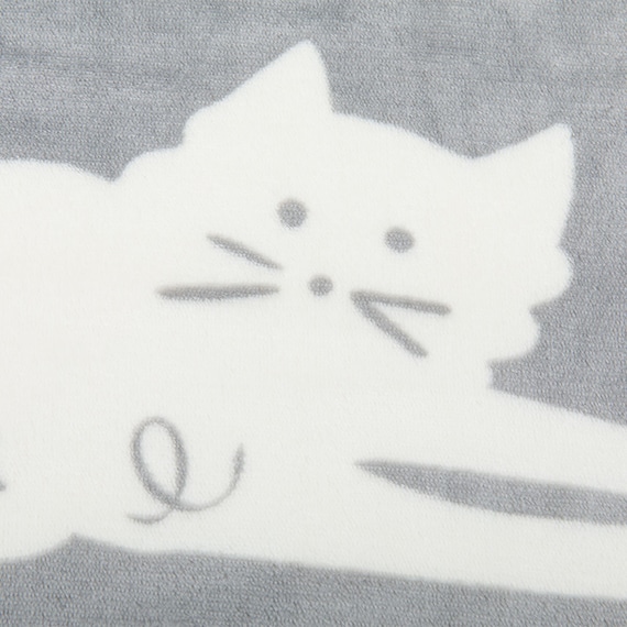 ひざ掛け サンビキネコサン(NK2501 GY) 7枚目画像