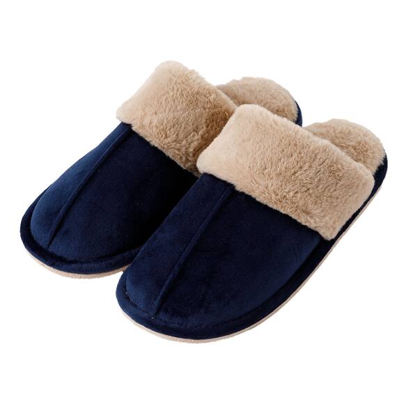 スリッパ(スエードボア ngSR10a ネイビー L) 1枚目画像