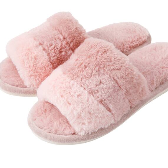 スリッパ(サンショクファー ローズ ngSRx3a M) 3枚目画像