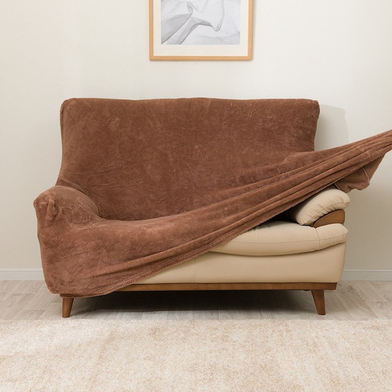 肘付ストレッチソファカバー(Nウォーム2509 BR2P) 4枚目画像