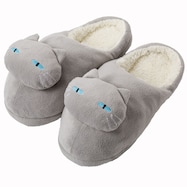 スリッパ(ネコ フリーサイズ グレー ngSRa1)