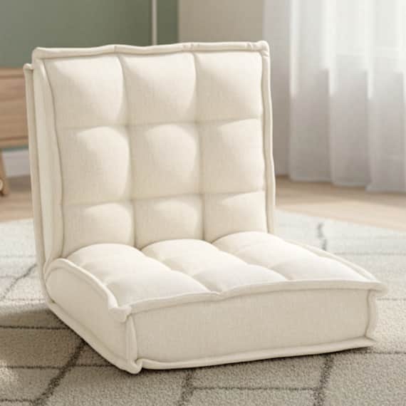 コンパクト座椅子(LC-A04SQ アイボリー) 1枚目画像