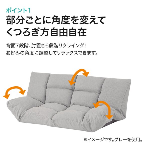 カジュアルソファ(CS-N04WN GRO) 5枚目画像