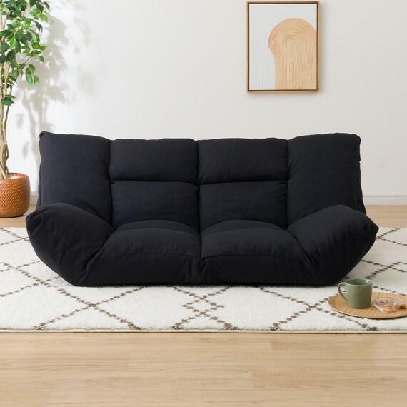 カジュアルソファ(CS-N04WN BK) 2枚目画像