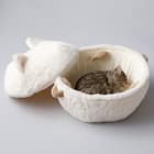 鍋型ペットベッド(アイボリー R40) 1枚目画像