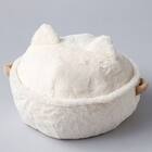 鍋型ペットベッド(アイボリー R40) 7枚目画像