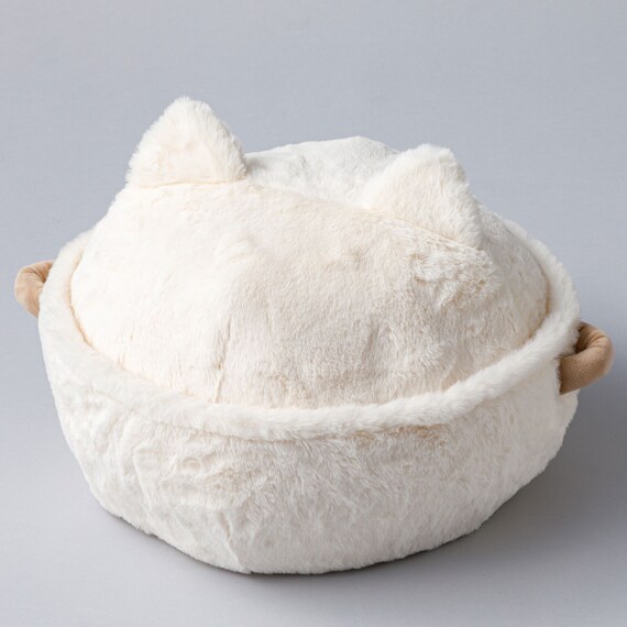 鍋型ペットベッド(アイボリー R40) 7枚目画像