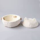 鍋型ペットベッド(アイボリー R40) 9枚目画像