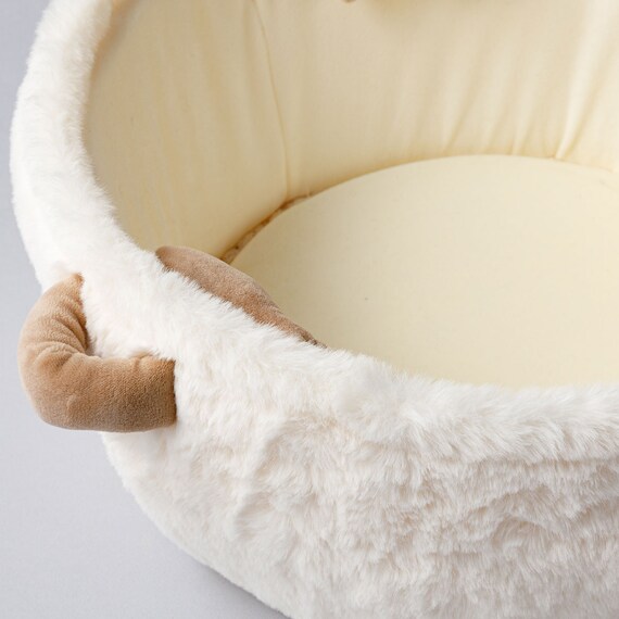 鍋型ペットベッド(アイボリー R40) 13枚目画像