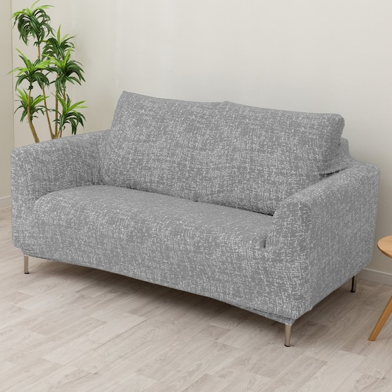 肘付ストレッチソファカバー(SC-A11RS 2P グレー) 1枚目画像