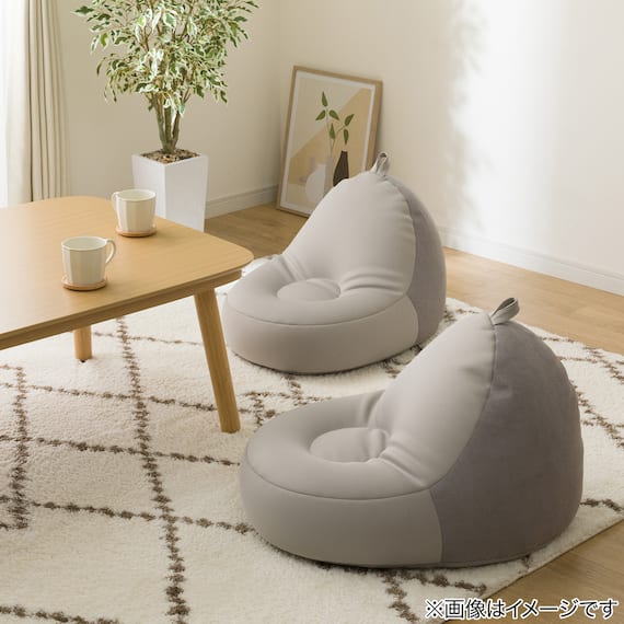 コタツにも使えるコンパクトビーズクッション 3枚目画像