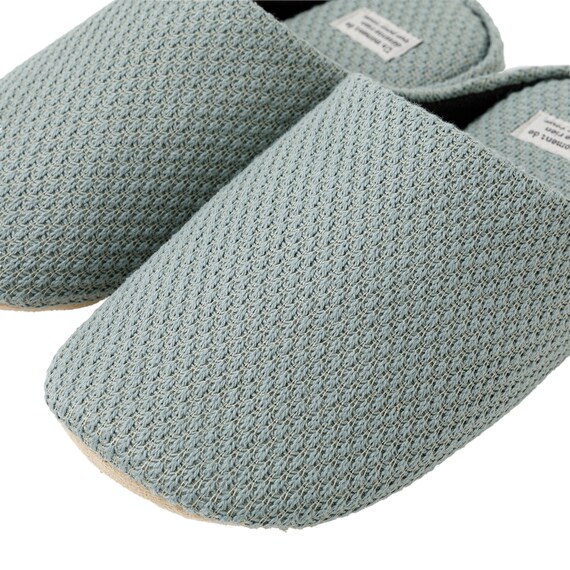 ニット風ルームシューズ(KN2601 グリーン M) 2枚目画像