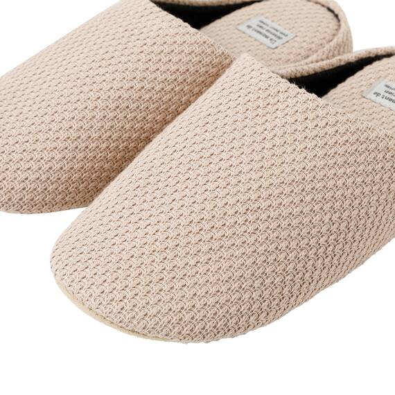 ニット風ルームシューズ(KN2601 ベージュ M) 3枚目画像