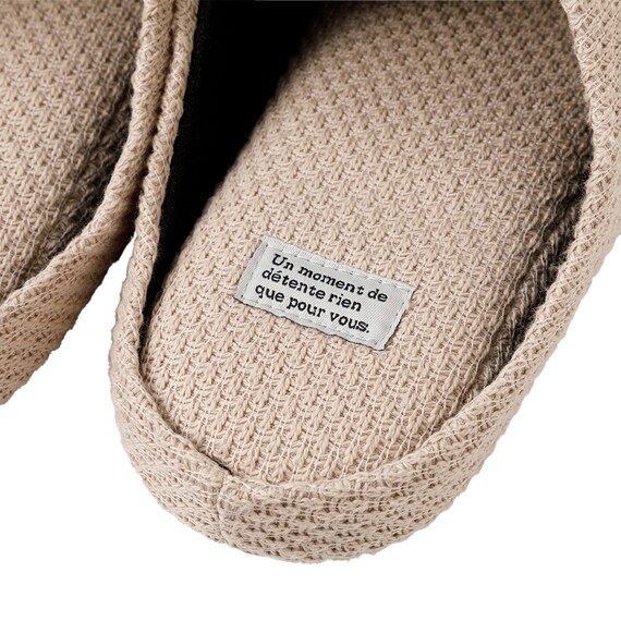 ニット風ルームシューズ(KN2601 ベージュ  L) 2枚目画像