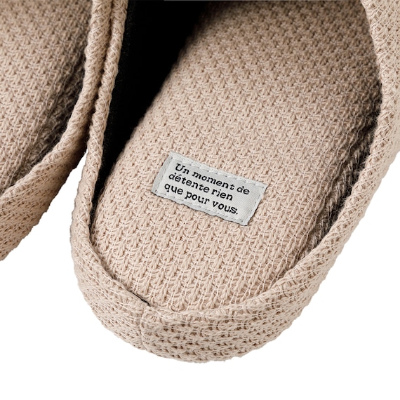 ニット風ルームシューズ(KN2601 ベージュ L) 2枚目画像