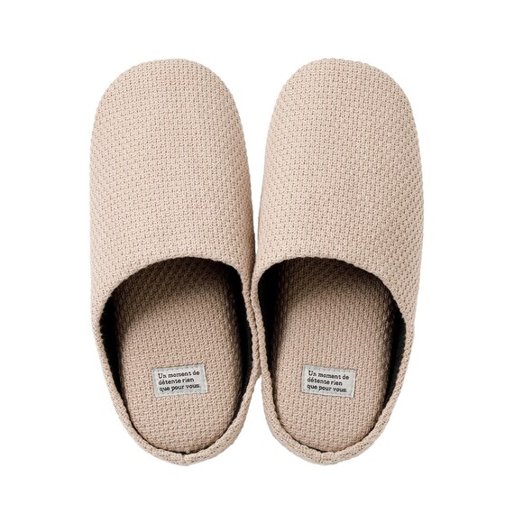 ニット風ルームシューズ(KN2601 ベージュ  L) 6枚目画像