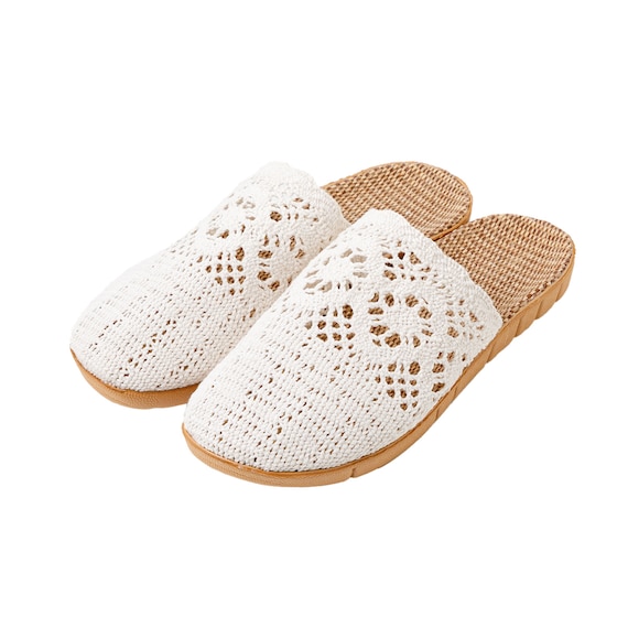 ルームサンダル レース(LC2601 アイボリー S) 1枚目画像