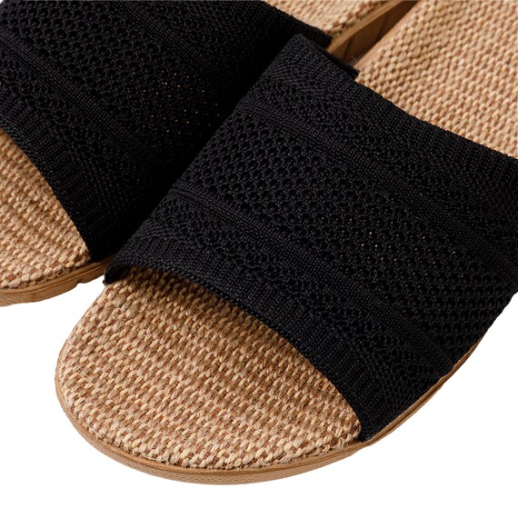 ルームサンダル メッシュニット(MN2601ブラック S) 2枚目画像