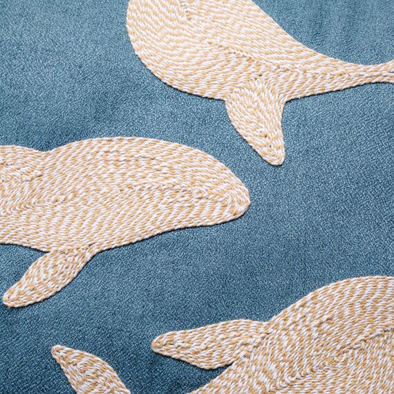 クッションカバー(クジラ WH2601 45×45cm) 4枚目画像