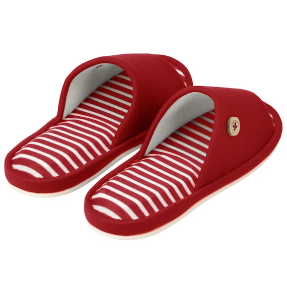 スリッパ(MYリボタンRB003 レッド F) 2枚目画像