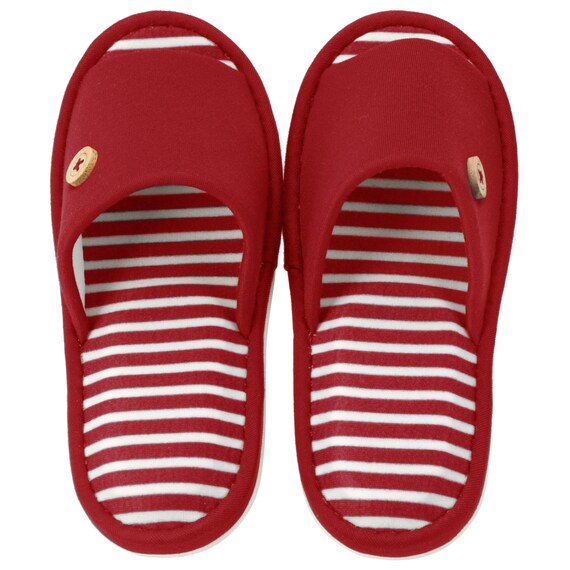 スリッパ(MYリボタンRB003 レッド F) 3枚目画像