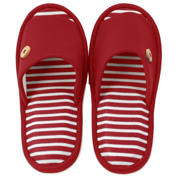 スリッパ(MYリボタンRB003 レッド F) 3枚目画像