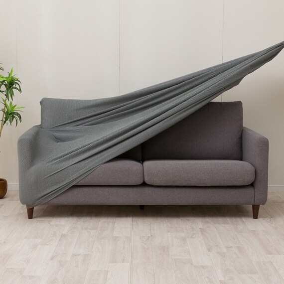 ストレッチソファカバー(Nクール NC2604 グレー 3PW) 10枚目画像