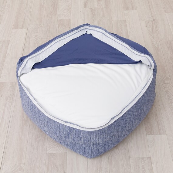 ビーズソファ専用カバー 大サイズ(Nクール ブルー NC2603) 7枚目画像