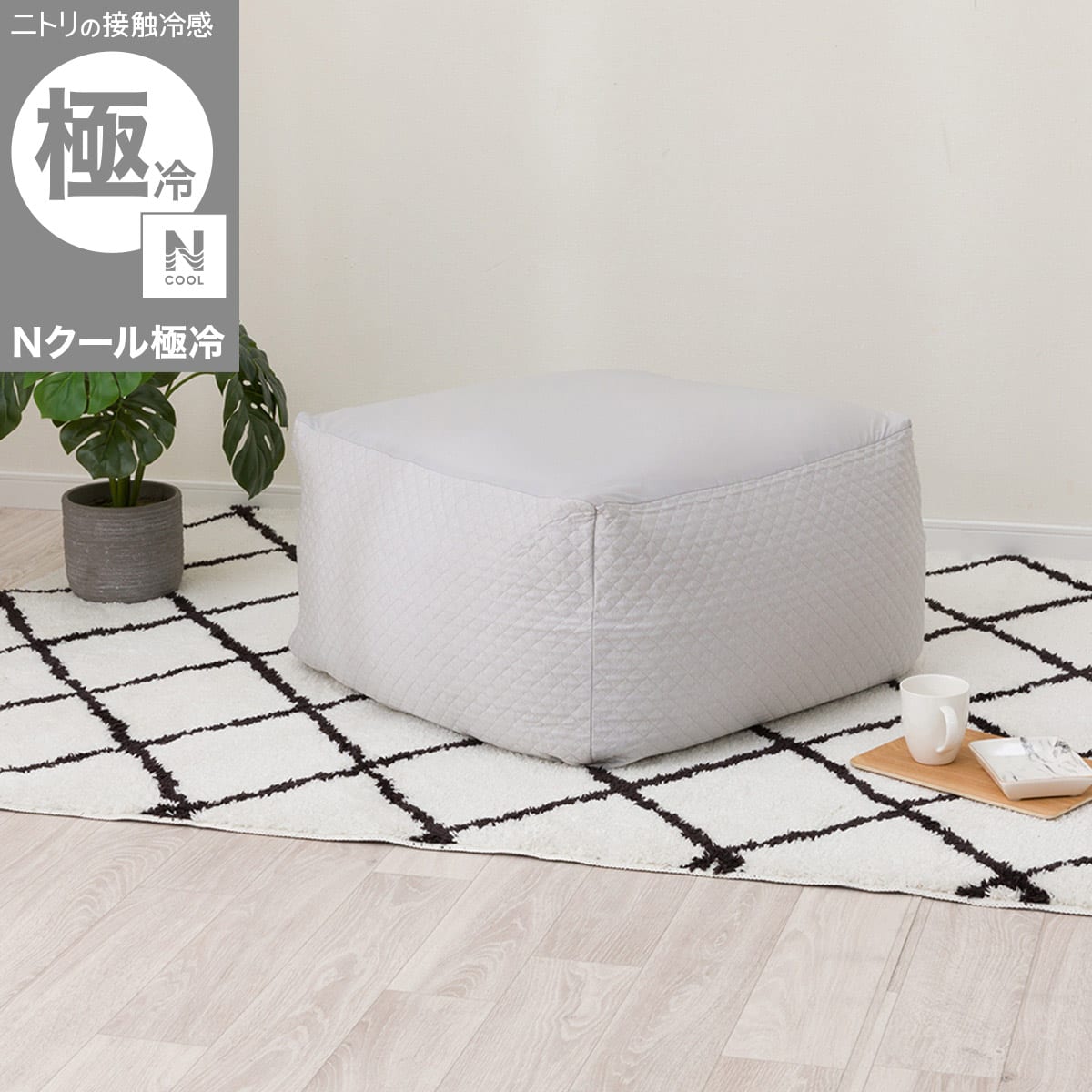 ビーズソファ専用カバー 大サイズ(Nクール極冷 グレー NCG2608