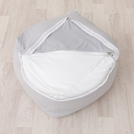 ビーズソファ専用カバー 大サイズ(Nクール極冷 グレー NCG2608) 7枚目画像