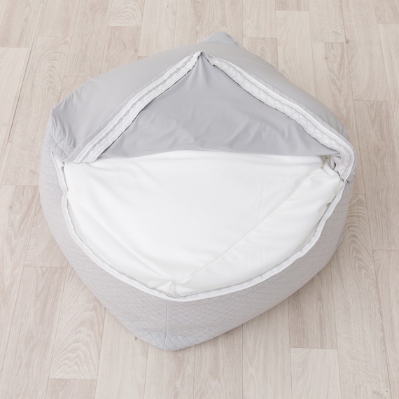 ビーズソファ専用カバー 大サイズ(Nクール極冷 グレー NCG2608) 7枚目画像