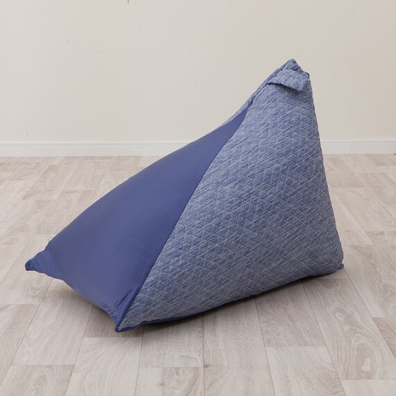 三角ビーズソファ専用カバー(Nクール ブルー NC2603) 3枚目画像