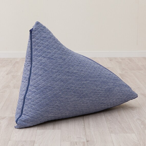 三角ビーズソファ専用カバー(Nクール ブルー NC2603) 5枚目画像