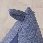 三角ビーズソファ専用カバー(Nクール ブルー NC2603) 6枚目画像