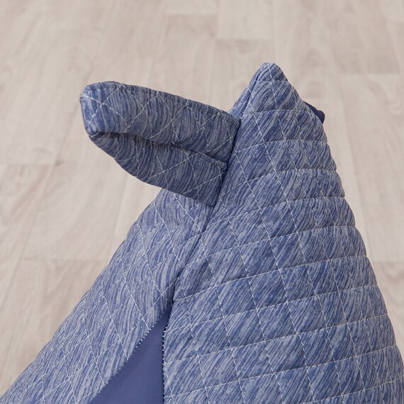 三角ビーズソファ専用カバー(Nクール ブルー NC2603) 6枚目画像