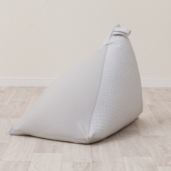 三角ビーズソファ専用カバー(Nクール極冷 グレー NCG2608) 3枚目画像